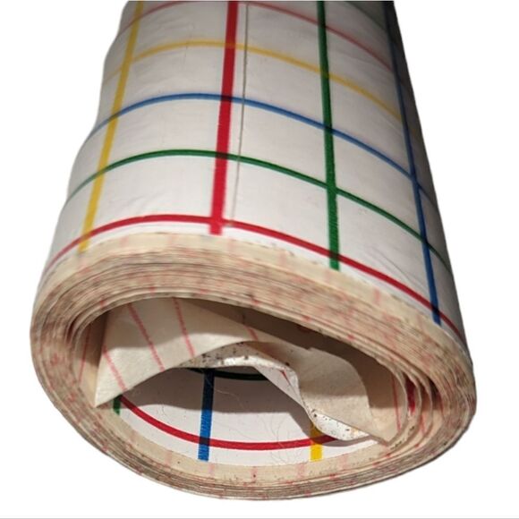 Vintage 80s rainbow striped contact paper NIP - Picture 3 of 9